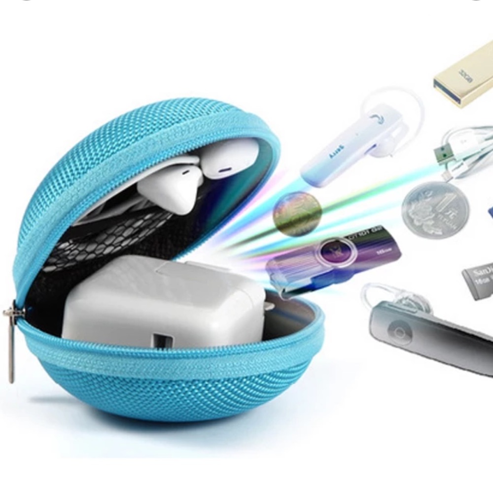 Portefeuille Mini Zipper Earphones Carrying Case